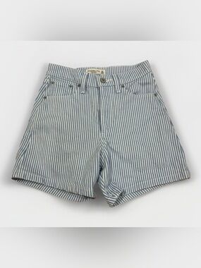 Abercrombie & Fitch High Rise Dad Short Women's Size 23/000 Striped Short Shorts